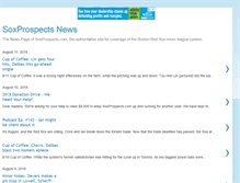 Tablet Screenshot of news.soxprospects.com